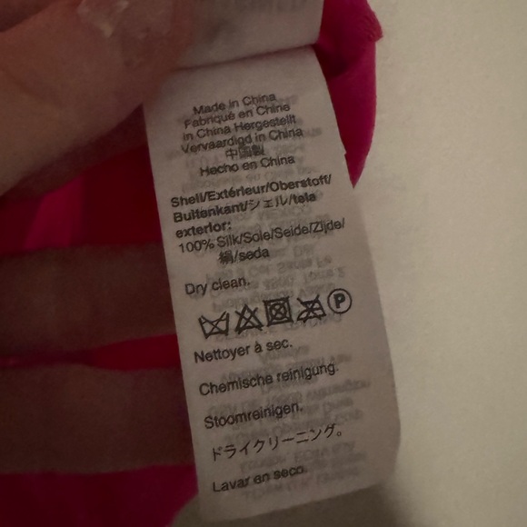 NWT J.Crew Pink and Red Orange Silk Top with Bow Detail - Picture 5 of 9